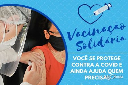 Prefeitura promove vacinação solidária para incentivar doação de alimentos em Olímpia
