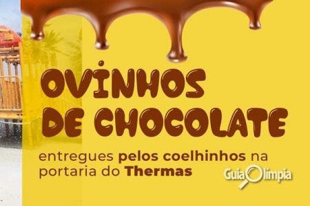 Thermas vai distribuir miniovos de chocolate para todas as crianças, das 08h30 às 10h30