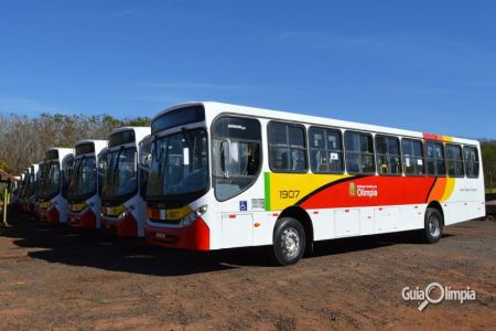 Os novos ônibus do transporte coletivo já estão na Estância Turística de Olímpia
