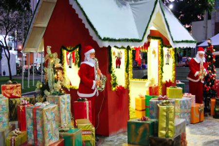 Casinha do Papai Noel na Praça da Matriz, se transforma em atrativo